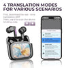 Real Time Translators Headphones with Touch Screen 144 Languages Translation Bluetooth 5.4 Earbuds Noise Cancelling Headset