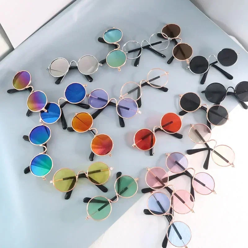 Cat Sunglasses Summer Outdoor Puppy UV Protection Sunglasses Dolls Sun Glasses Small Dog Cosplay Photo Props Cute Pet Sunglasses
