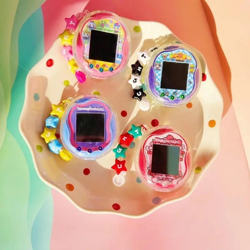New Tamagotchi Uni Transparent Tpu Soft Case Sparkling Clear Shell Shockproof With Lanyard And Charging Port Gifts For Girls