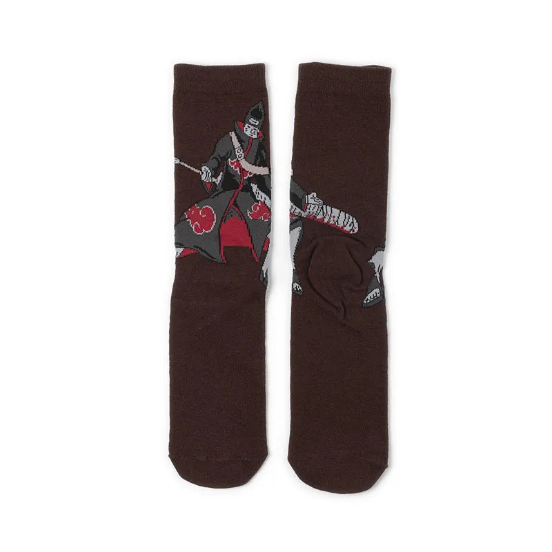 New 1 pair of Bandai cartoon men's and women's socks cartoon personality skateboard socks anime mid tube cotton neutral socks