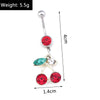 Fashion Fruit Cherry Belly Button Rings Sexy Navel Rings Belly Piercing Body Jewelry for Women Girl Party Holiday Jewelry Gifts
