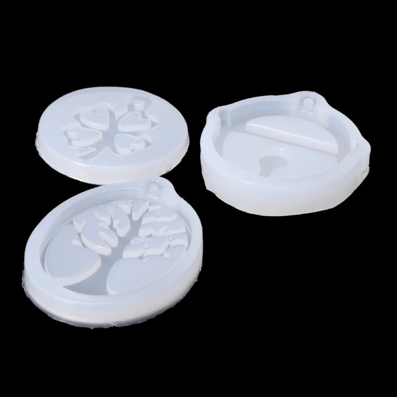 DIY Clover Bell Tree Earrings Silicone Epoxy Mold DIY Keychain Pendant Jewelry Crafting Mould for Valentine Love Gift