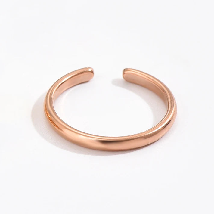 3PCS Toe Rings for Women Adjustable Stainless Steel Simple Stars Moon Smooth Ring Summer Beach Finger Foot Ring Gift Jewelry