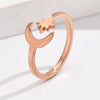 3PCS Toe Rings for Women Adjustable Stainless Steel Simple Stars Moon Smooth Ring Summer Beach Finger Foot Ring Gift Jewelry