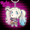 BeastKingdom Joker Harley Quinn Anime Movie Peripheral Keychain Holiday Gift Creative Cartoon Q Version Acrylic Backpack Pendant