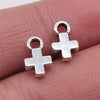 20pcs Charms Hollow Lovely Cross Antique Bronze Silver Color Pendants DIY Crafts Making Findings Handmade Tibetan Jewelry