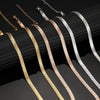 Stainless Steel Necklaces Herringbone Blade Snake Chain Light Luxury Unisex Clavicle Choker Men Necklace For Women Jewelry Gifts