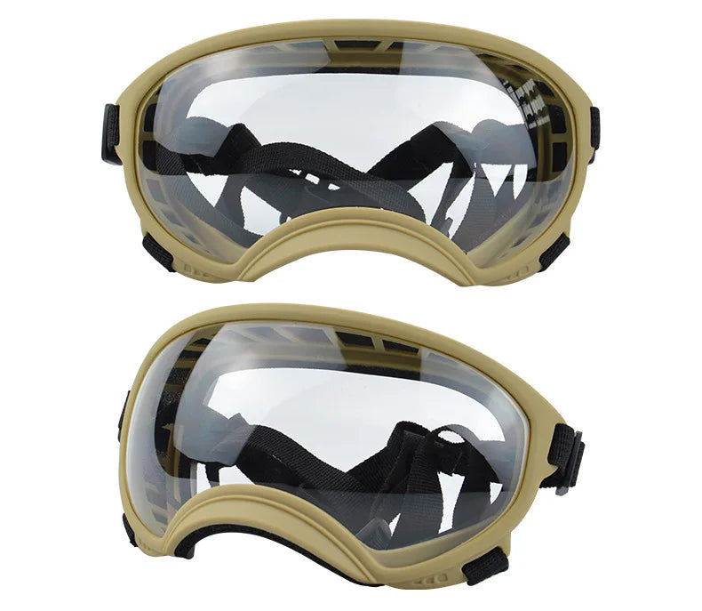 ATUBAN Dog Goggles Anti UV Strong Impact Resistance Adjustable Elastic Puppy Large Breed Dog Goggles Breathable Pet Sunglasses