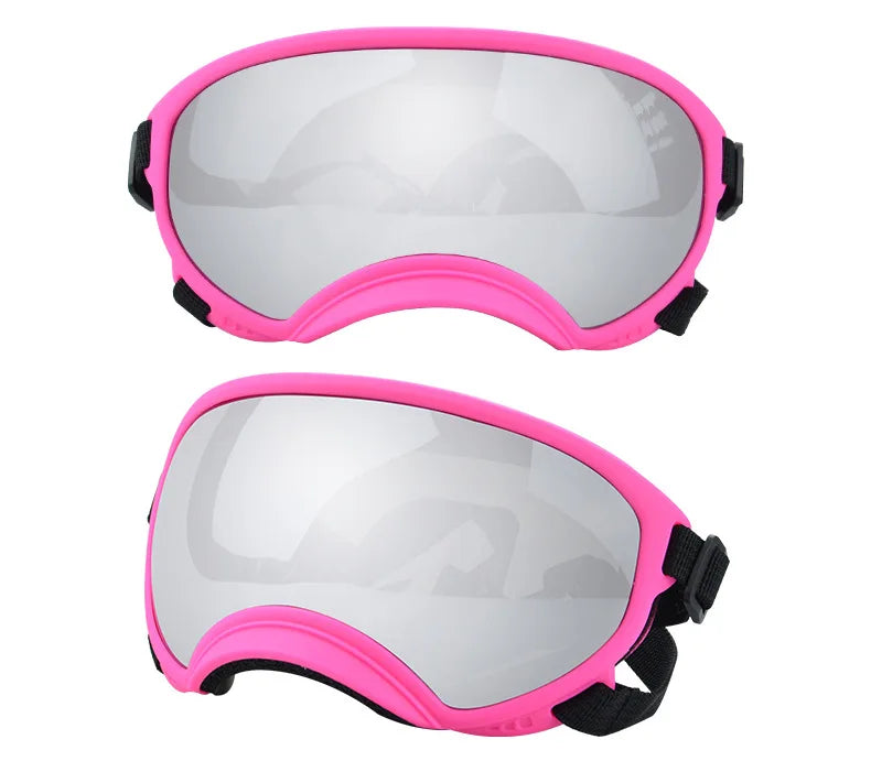 ATUBAN Dog Goggles Anti UV Strong Impact Resistance Adjustable Elastic Puppy Large Breed Dog Goggles Breathable Pet Sunglasses