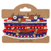 USA Independence Day Bracelet American Flag Theme Jewelry for Men Women Celebratory Wristband Fashion Accessory