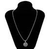 Vintage Simple Alien Human Coin Pendant Choker Necklace for Men Trendy Punk Long Chain on the Neck Jewelry Accessories Male Gift