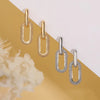 Retro Double Loop Drop Earrings – Gold Geometric Round Hoop Earrings for Women & Girls