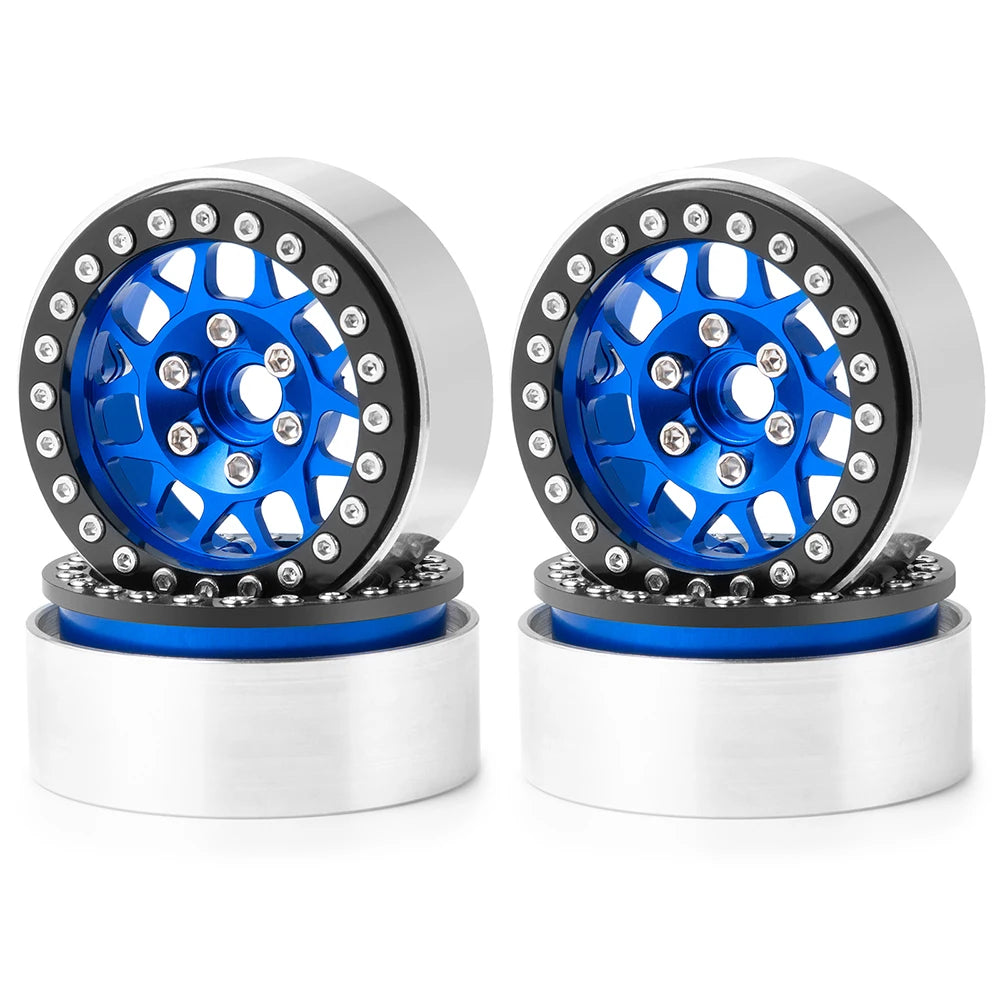 AXSPEED 4Pcs Metal 1.9"/2.2inch Beadlock Wheel Rims 25/35mm for Axial SCX10 Wraith TRX-4 D90 1/10 RC Crawler Car Upgrade Parts