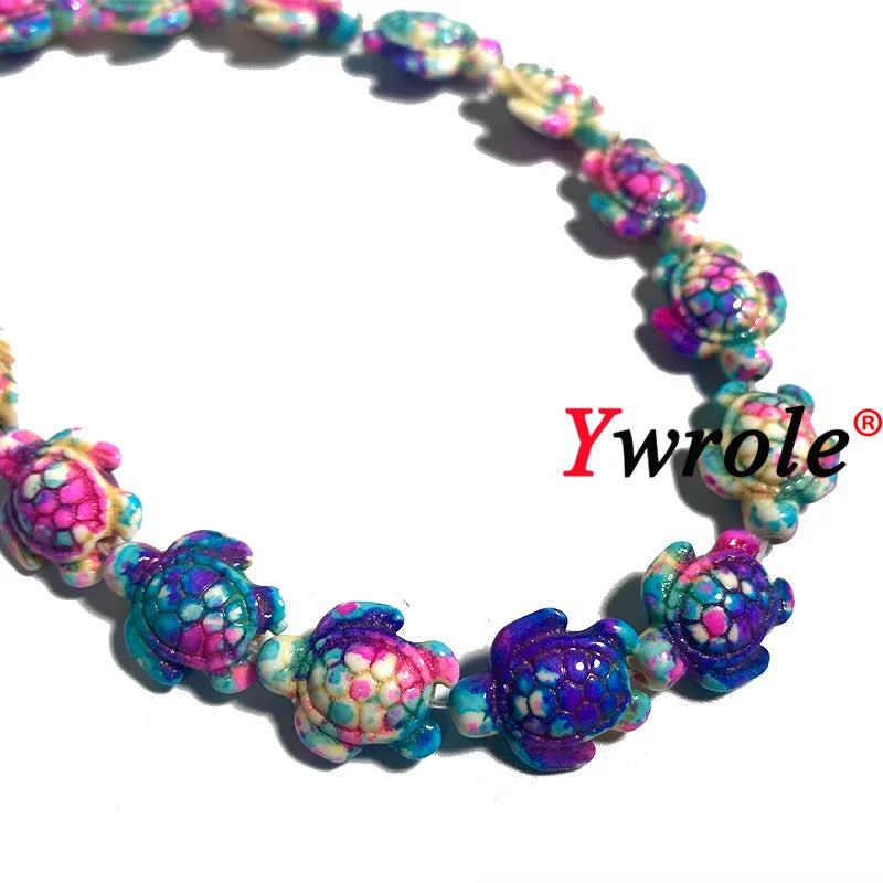 14x18mm Pink Green Coloful Turtle Turquoises Natural Stone Spacer Beads for Jewelry Making DIY Bracelet Earrings Accessories