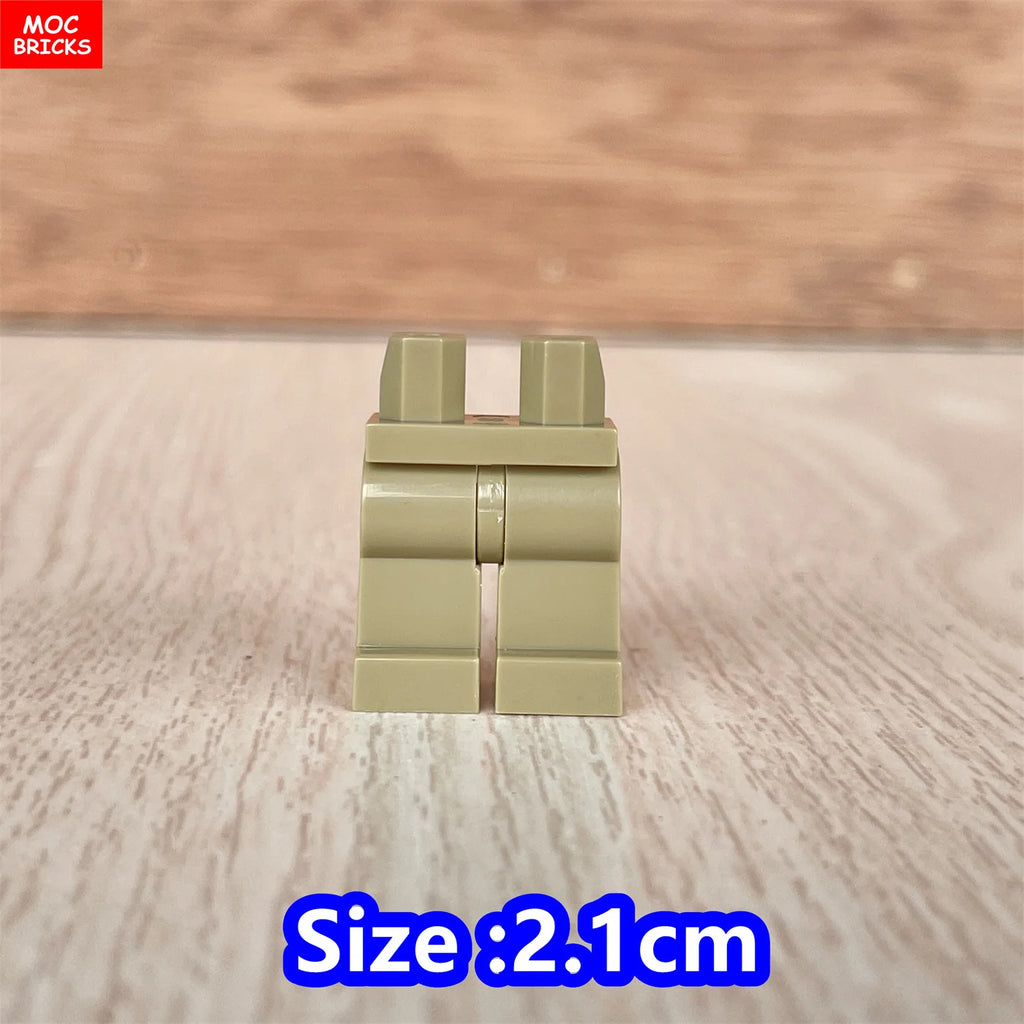 8pcs/lot MOC Bricks Blank Pants legs Body Wear Figure Accessory Assembled Building Blocks Toy Kids Plastic Dolls