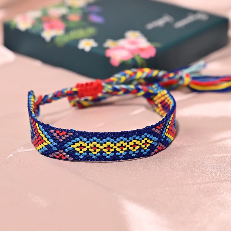 12 Colors Bohemia Friendship Tassel Bracelet for Women Fashion Cotton Rope Weaveing Summer Beach Boho Girl Bracelets