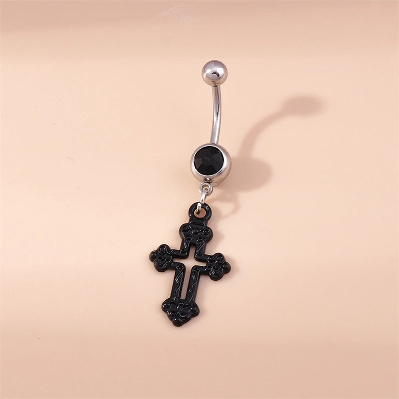 Fashion Fruit Cherry Belly Button Rings Sexy Navel Rings Belly Piercing Body Jewelry for Women Girl Party Holiday Jewelry Gifts