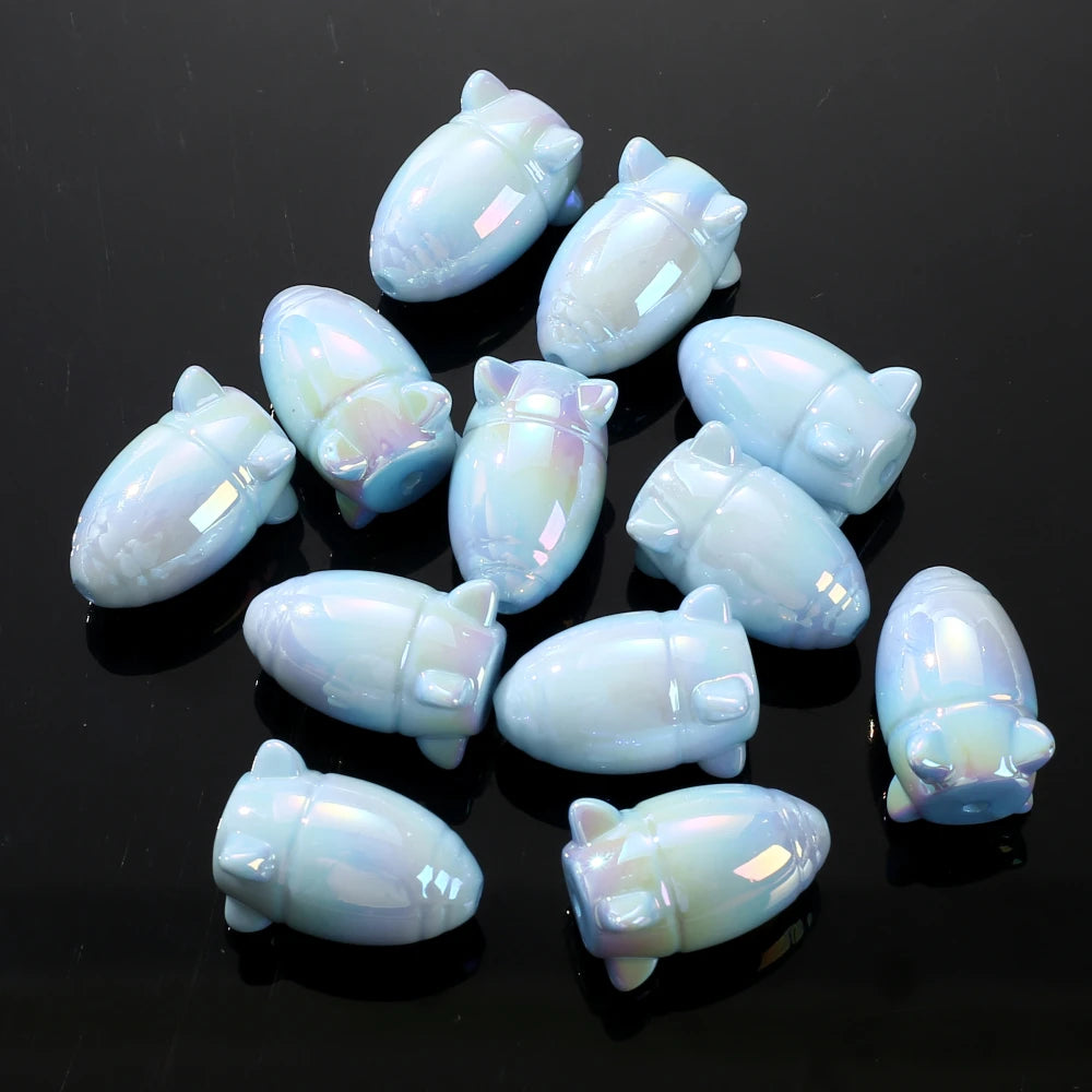 30Pcs Luminous Acrylic Beads 15mm Pentagram Loose Beads For Glow In The Dark Jewelry Making DIY Bracelet Necklace Earring