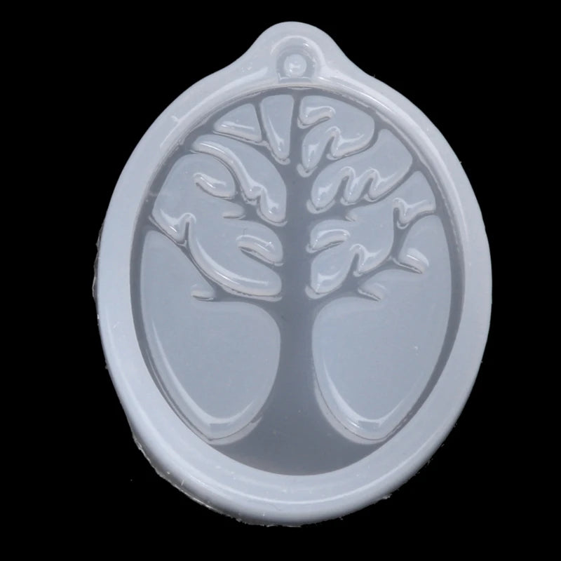 DIY Clover Bell Tree Earrings Silicone Epoxy Mold DIY Keychain Pendant Jewelry Crafting Mould for Valentine Love Gift