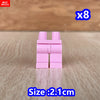 8pcs/lot MOC Bricks Blank Pants legs Body Wear Figure Accessory Assembled Building Blocks Toy Kids Plastic Dolls