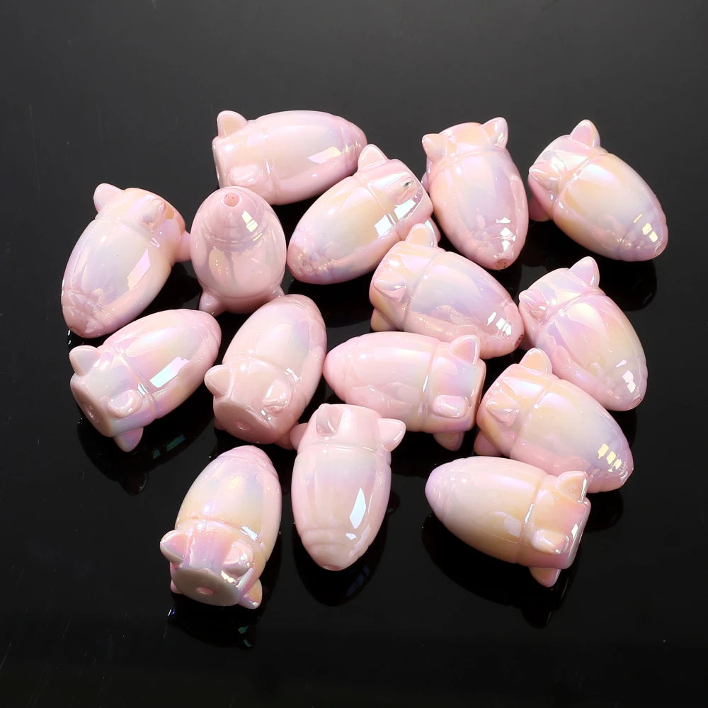 30Pcs Luminous Acrylic Beads 15mm Pentagram Loose Beads For Glow In The Dark Jewelry Making DIY Bracelet Necklace Earring