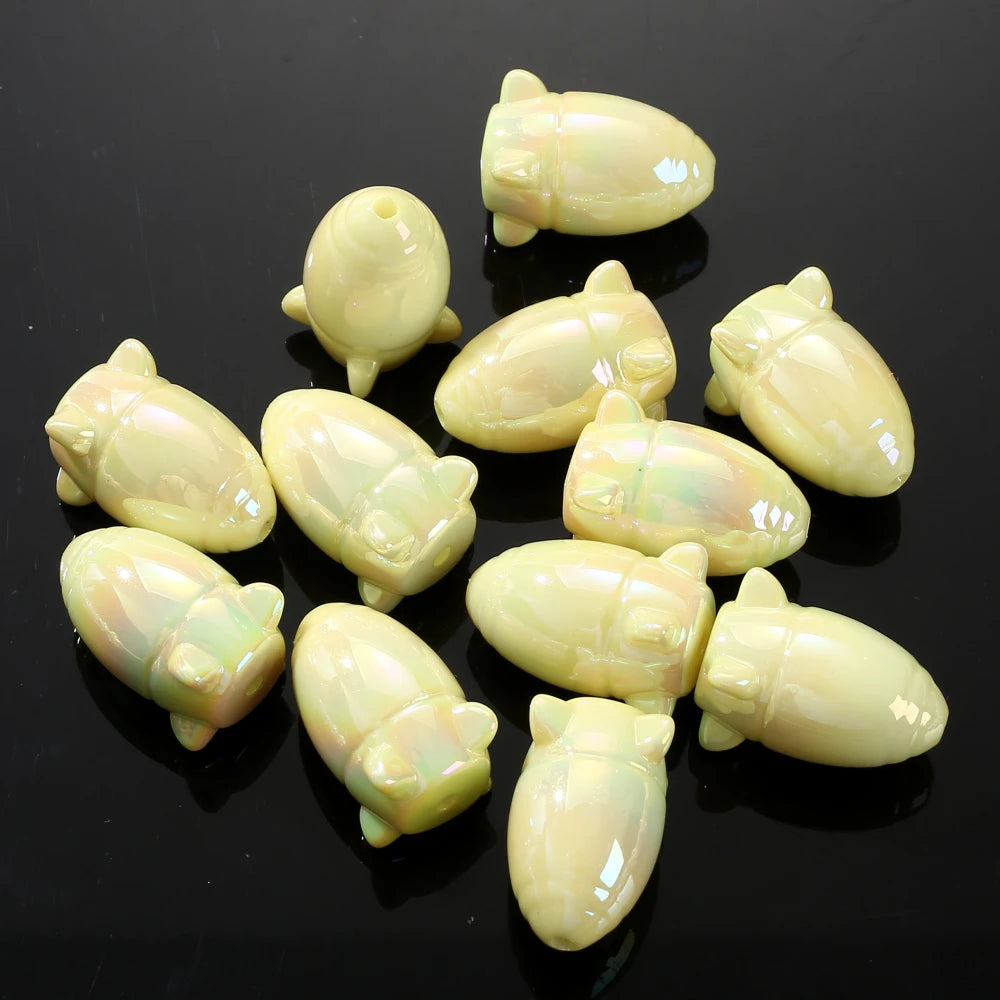30Pcs Luminous Acrylic Beads 15mm Pentagram Loose Beads For Glow In The Dark Jewelry Making DIY Bracelet Necklace Earring