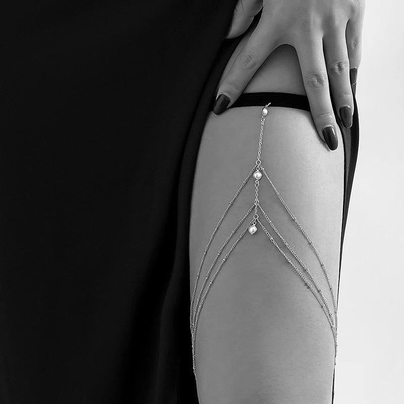 Trendy Boho Thigh Body Chain – Women’s Festival & Party Leg Jewelry