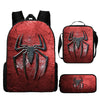 3pcs/set Spider Man Students Backpack Pencil Case Messenger Bag Wear-resistant Lightening Breathable Waterproof Schoolbag