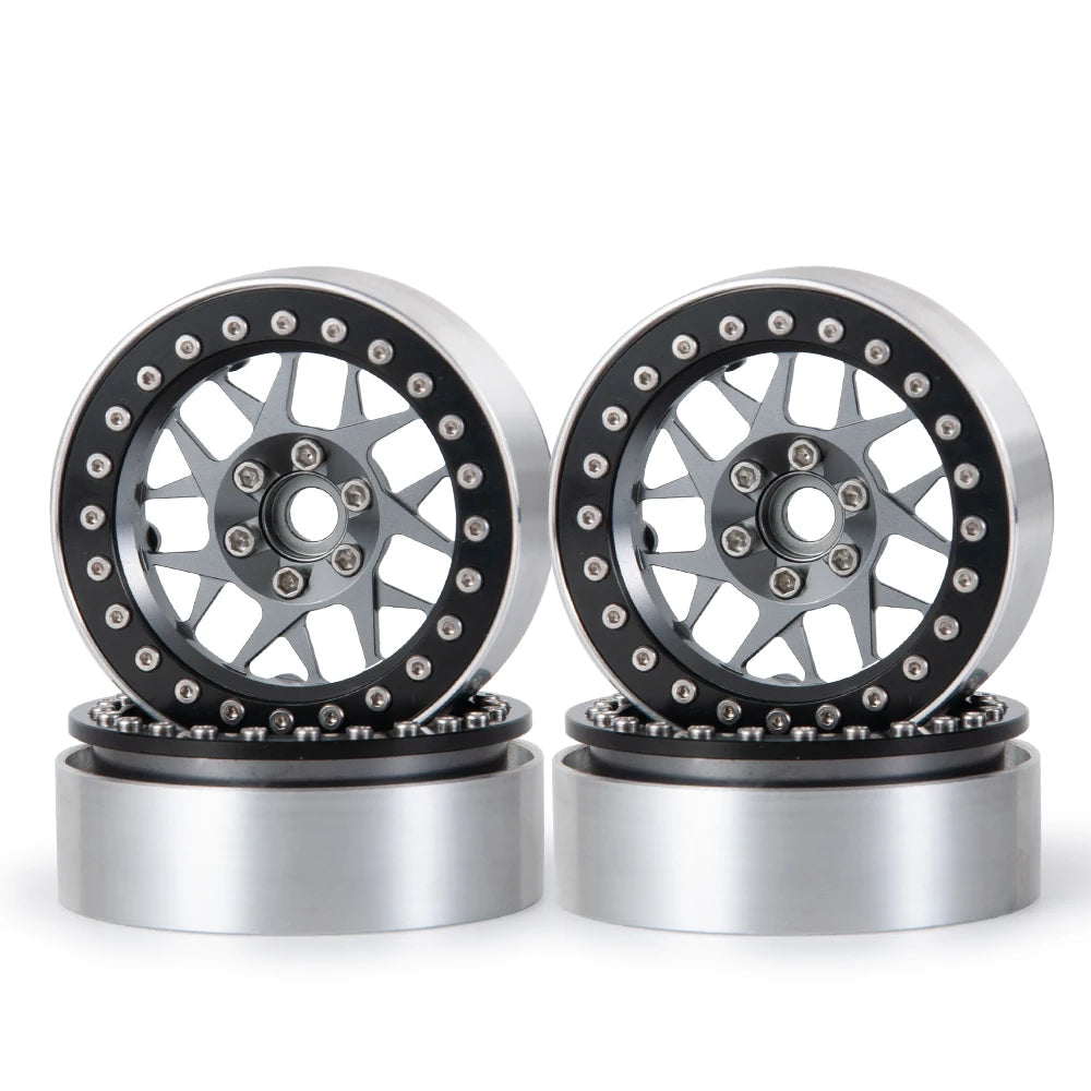 AXSPEED 4Pcs Metal 1.9"/2.2inch Beadlock Wheel Rims 25/35mm for Axial SCX10 Wraith TRX-4 D90 1/10 RC Crawler Car Upgrade Parts