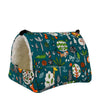 1pc Cute Print Bird Bed Mini Cage Rabbit Squirrel Mat Guinea Pig Nest Hamster House Small Animal Sleeping Bed Pet Hanging Cage