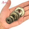 Natural Pyrite Donut Circle Round Silvers Gray Beads Stone For Necklace Pandant Earring Jewelry Making 1 Pcs 25/35/40mm