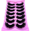 “7 Pairs 3D Mink Lashes Pack – 15-25mm Wispy Natural False Eyelashes Bulk with Custom Box, Wholesale Short Mink Lashes”