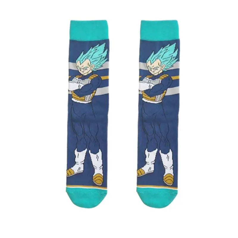 New 1 pair of Bandai cartoon men's and women's socks cartoon personality skateboard socks anime mid tube cotton neutral socks