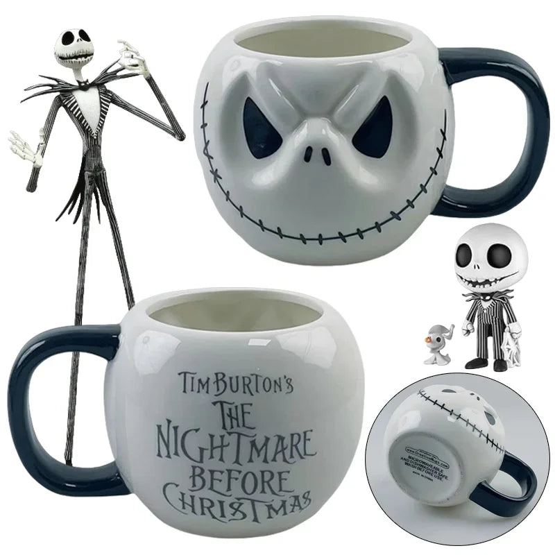 The Nightmare Before Christmas Jack Ceramic Cup Cartoon Creative Coffee Milk Breakfast Oatmeal Mug Kitchen Drinkware Cups Gifts