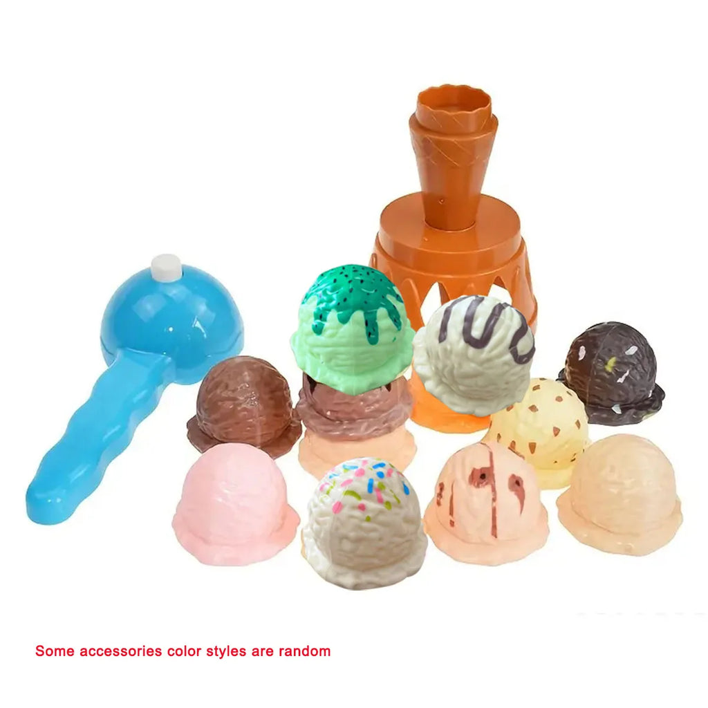 Children Simulation Food Kitchen Toy lceCream Stack Up Play Kids Pretend PlayToys Educational Toys For Baby Gifts