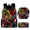 3pcs/set Spider Man Students Backpack Pencil Case Messenger Bag Wear-resistant Lightening Breathable Waterproof Schoolbag