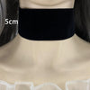 Gothic Black Velvet Choker Necklace – Women’s Tattoo Style Short Neck Collar Jewelry