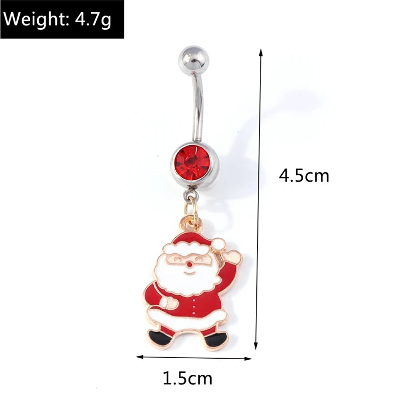 Fashion Fruit Cherry Belly Button Rings Sexy Navel Rings Belly Piercing Body Jewelry for Women Girl Party Holiday Jewelry Gifts