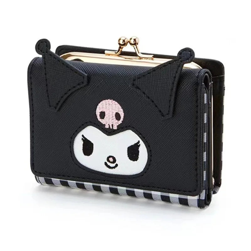 MINISO Kawaii Hello Kitty Wallet Keychains Sanrio Pochacco My Melody ACGN Cards Bag Kuromi Coin Anime Bag