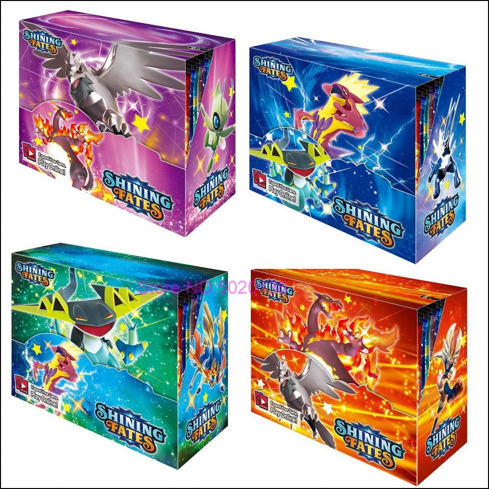 Pokemon Cards GX EX Hidden Fates English Trading Card Shining Game Versions 36 Pack Collection Toys
