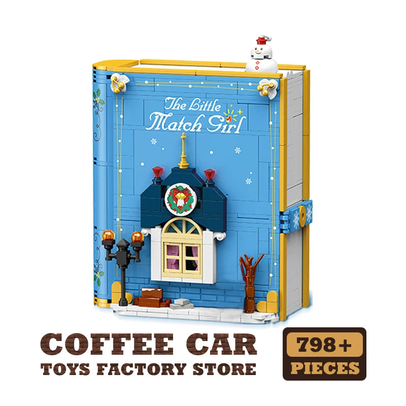 Cute Fairy Tale Princess MOC Bricks Books Dream Mermaid 3D Storybook Building Blocks Toys Anime Model Kids Girls Christmas Gifts
