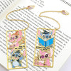 New Disney Stitch and Angel Creative Metal Bookmark with Tassel Reading Supplies Fans Christmas Birthday Back To School Gifts