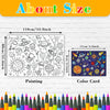 Large Children Drawing DIY Space Sticky Color Filling Paper Coloring Paper Coloring Tablecloth For Kids Early Educational Toys