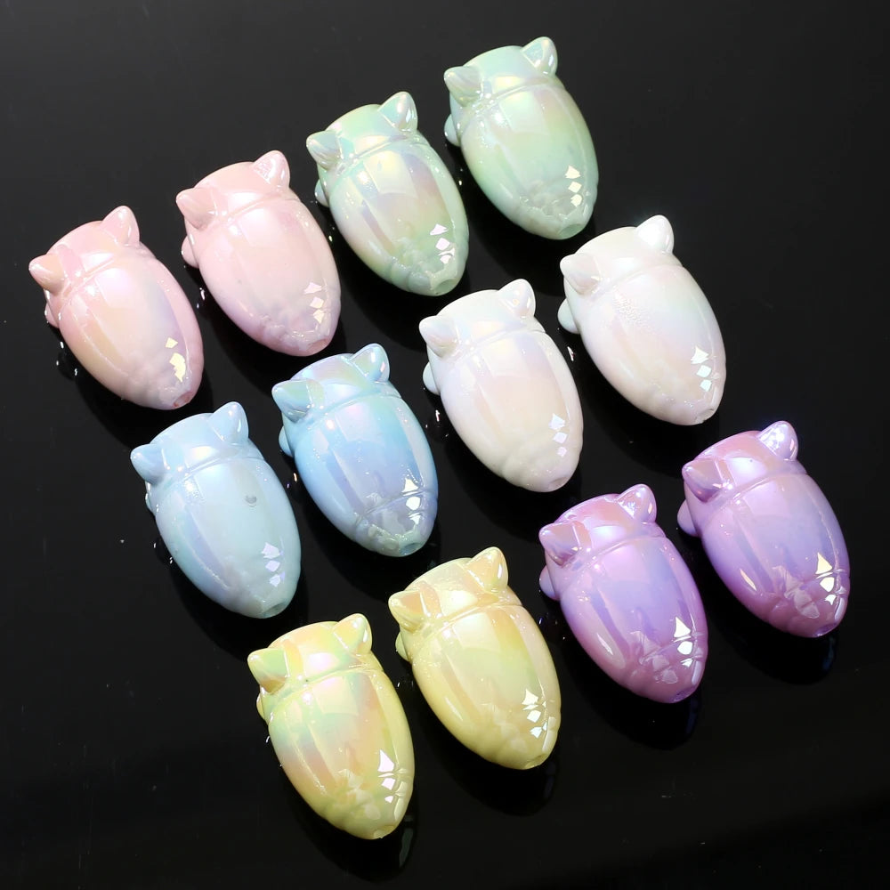 30Pcs Luminous Acrylic Beads 15mm Pentagram Loose Beads For Glow In The Dark Jewelry Making DIY Bracelet Necklace Earring