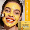 Turmeric Vitamin C Clay Mask Deep Cleansing Facial Improves Dark Spots Acne Hydrating Skin Care Tightens Skin Evens Skin Tone