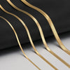 Stainless Steel Necklaces Herringbone Blade Snake Chain Light Luxury Unisex Clavicle Choker Men Necklace For Women Jewelry Gifts