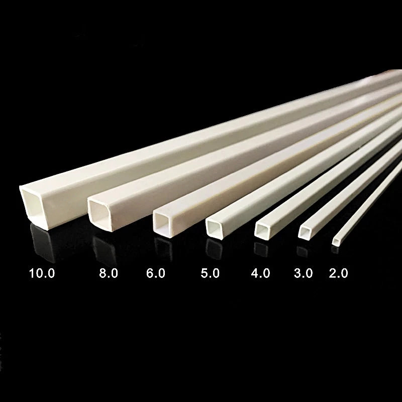 10pcs DIY handmade plastic rod 2mm-10mm Length 25CM ABS hollow solid rod Materials Building Handmade Sand Table Diorama
