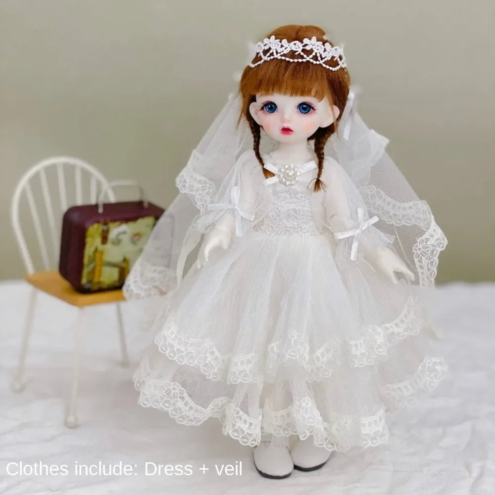 New Elegant 30cm Doll Clothes Pretty Casual Doll Dress Cute 1/6 BJD Doll Outfit Set