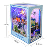 Bookshelf Set DIY Book Nook Kit Wooden Doll House Bookshelf Insert Decor With Warm Light 3D Puzzle Assembly Building Model Gifts