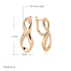 Kinel New 585 Rose Gold Color Long Earrings Women Wedding Unique Creative Fashion Jewelry Hollow Metal Glossy Drop Earrings